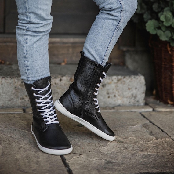 Minimalist Handmade Boots, Women’s Zero Drop Boot, Barefoot Wide Toe Boots, Zero Heel Boots, Real Leather Boots