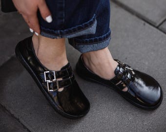 Barefoot Flats Women Colorful Leather | Wide Toe Box Minimalist Shoes | Zero Drop Barefoot Sandals | Handmade Summer Spring Shoes