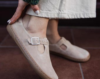 Zero Drop | A piedi nudi | Fatti a mano | in vera pelle | Zoccoli minimalisti, punta larga | Velluto | slip-on | Per gli amanti della camminata a piedi nudi