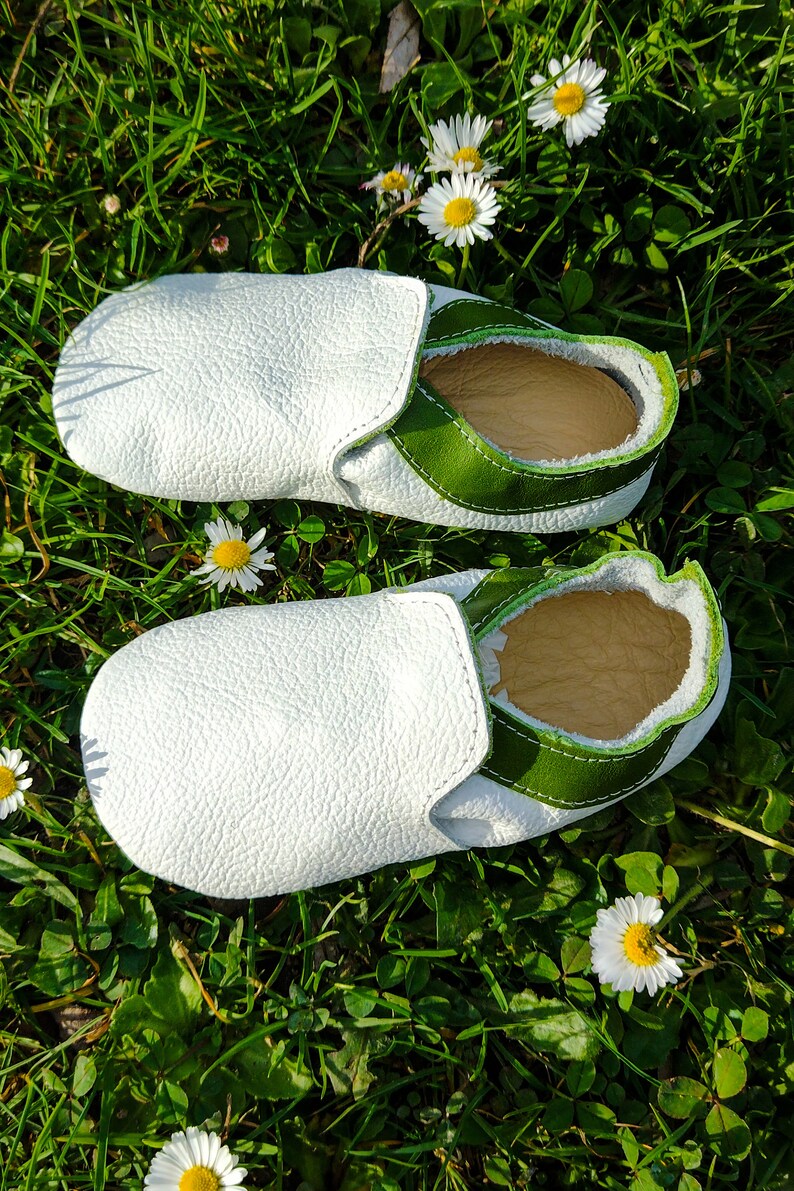 Slippers for children, Footwear for children, for nursery, kindergarten, home Made entirely of natural leather, Manual production, UNISEX zdjęcie 6