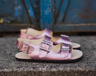 Barefoot Sandals | WomenLather | Clogs | Sustainable Barefoot Sandals | Minimalist Shoes | Golden | Camino | Zero drop