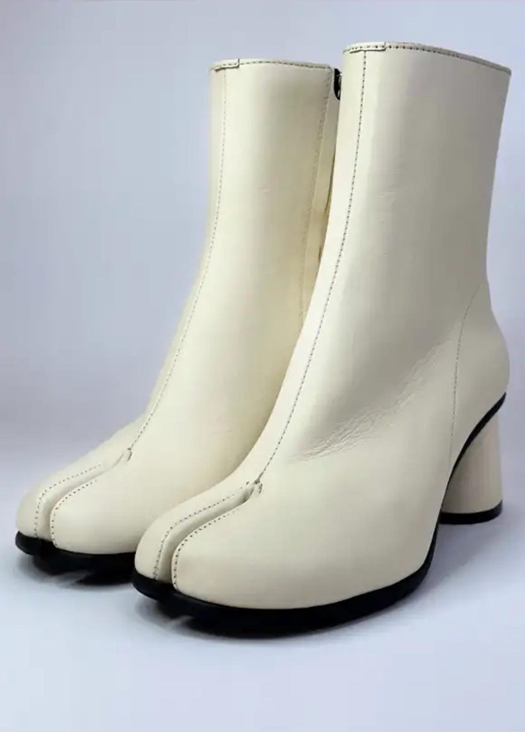 classic leather tabi shoes