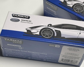 Voiture Miniature Pagani Huayra BC 1:64 - Tarmac Works, Couleur Bianco Benny, Moulée Sous Pression