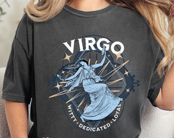 Virgo Dancing Maiden Zodiac T-shirt Horoscope Symbol Traits Tee Astrology Lover gifts Comfort Colors tshirts Birthday shirts Unisex t-shirts