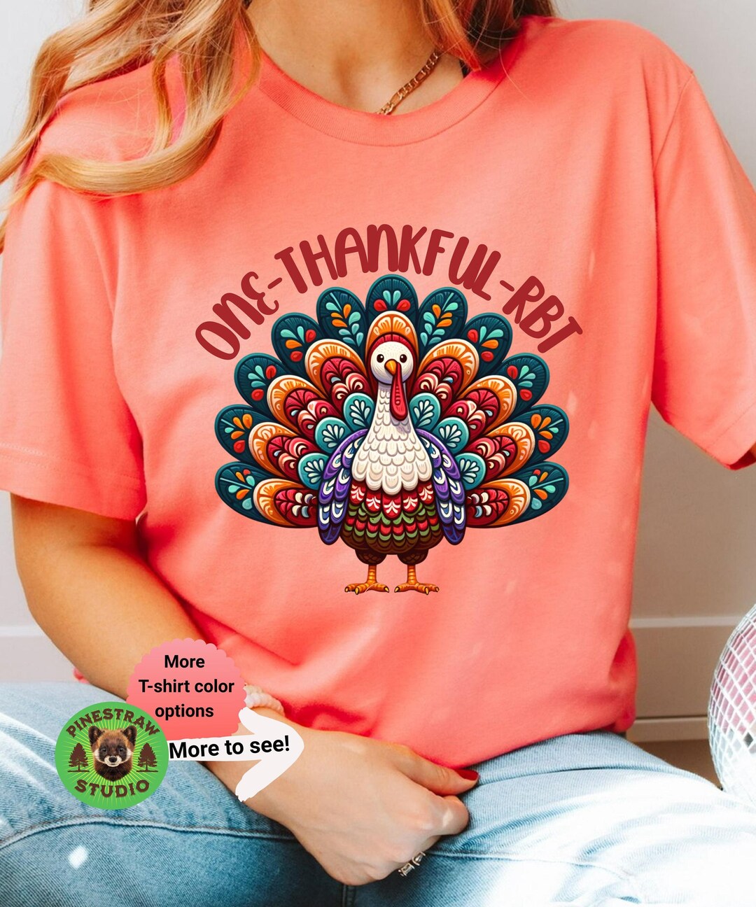 Thanksgiving RBT T-shirt, Folk Art Turkey Tee, Thankful Rbt Shirt, Fall ...