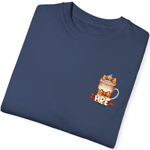 One More Sip 'Til HRE T-shirt, Pumpkin Spice Latte Tee, ABA Therapy Shirt, Pocket Design, Cozy Fall Vibes, Coffee Lover Gift image 6