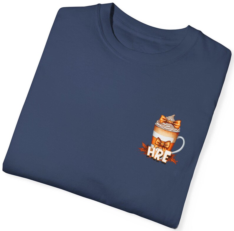 One More Sip 'Til HRE T-shirt, Pumpkin Spice Latte Tee, ABA Therapy Shirt, Pocket Design, Cozy Fall Vibes, Coffee Lover Gift image 6