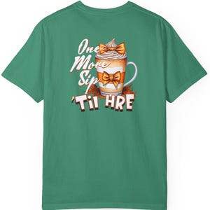 One More Sip 'Til HRE T-shirt, Pumpkin Spice Latte Tee, ABA Therapy Shirt, Pocket Design, Cozy Fall Vibes, Coffee Lover Gift image 3