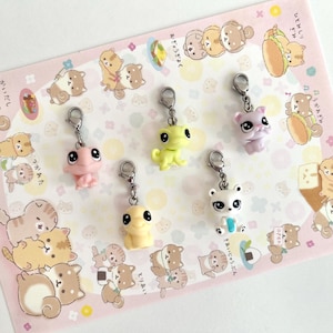 littlest pet shop keychain, LPS mini bag charm, cute kawaii accessory, nostalgic toy keychain, animal lover gift idea, personalized keyring