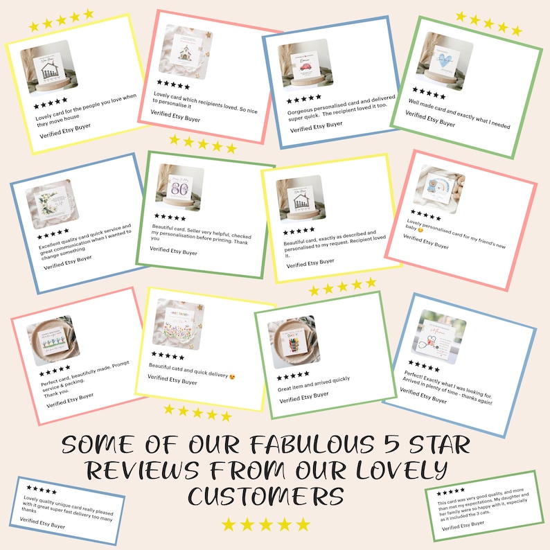 Personalised New home card, pebble family design moving house card, for families, friends image 10