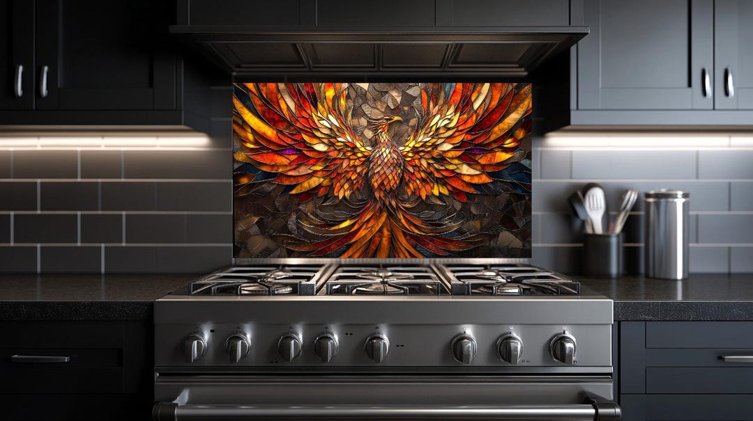 Tempered Glass Backsplash, Kitchen Decor, Heat Resistant, Custom