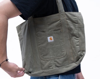 Sac à bandoulière Carhartt recyclé / fait main / sac fourre-tout