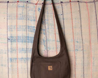 Upcycled Reworked Bag, Tote Bag, Mens Sling Bag, Shoulder Bag, Travel Tote Bag, Jeans Tote Bag, Handmade Sustainable Tote