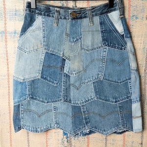 Custom upcycled patchwork skirt