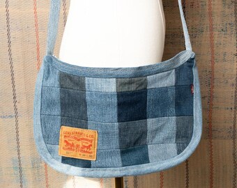 Custom upcycled crossbody bag