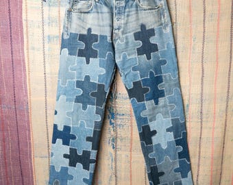 jeans Levi's personalizados con retazos