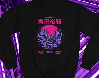 Yuki Tsunoda 'Night Life' Unisex Crewneck - Urban Elegance Meets Racing Thrill