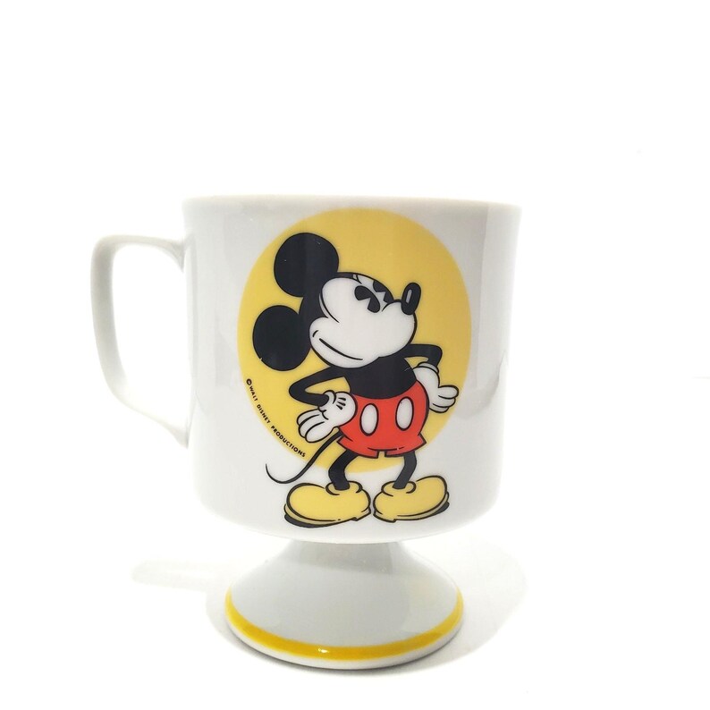 Taza de café de cerámica vintage de 8 oz con pedestal de Mickey Mouse de Walt Disney imagen 6