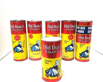 Limpiadores en polvo Old Dutch vintage, sellados, de 14 oz y 21 oz. Lote completo de 6. LEER