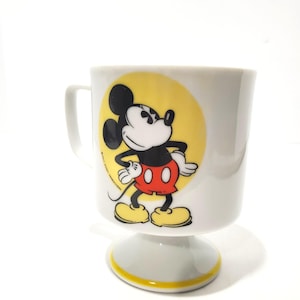 Taza de café de cerámica vintage de 8 oz con pedestal de Mickey Mouse de Walt Disney imagen 7