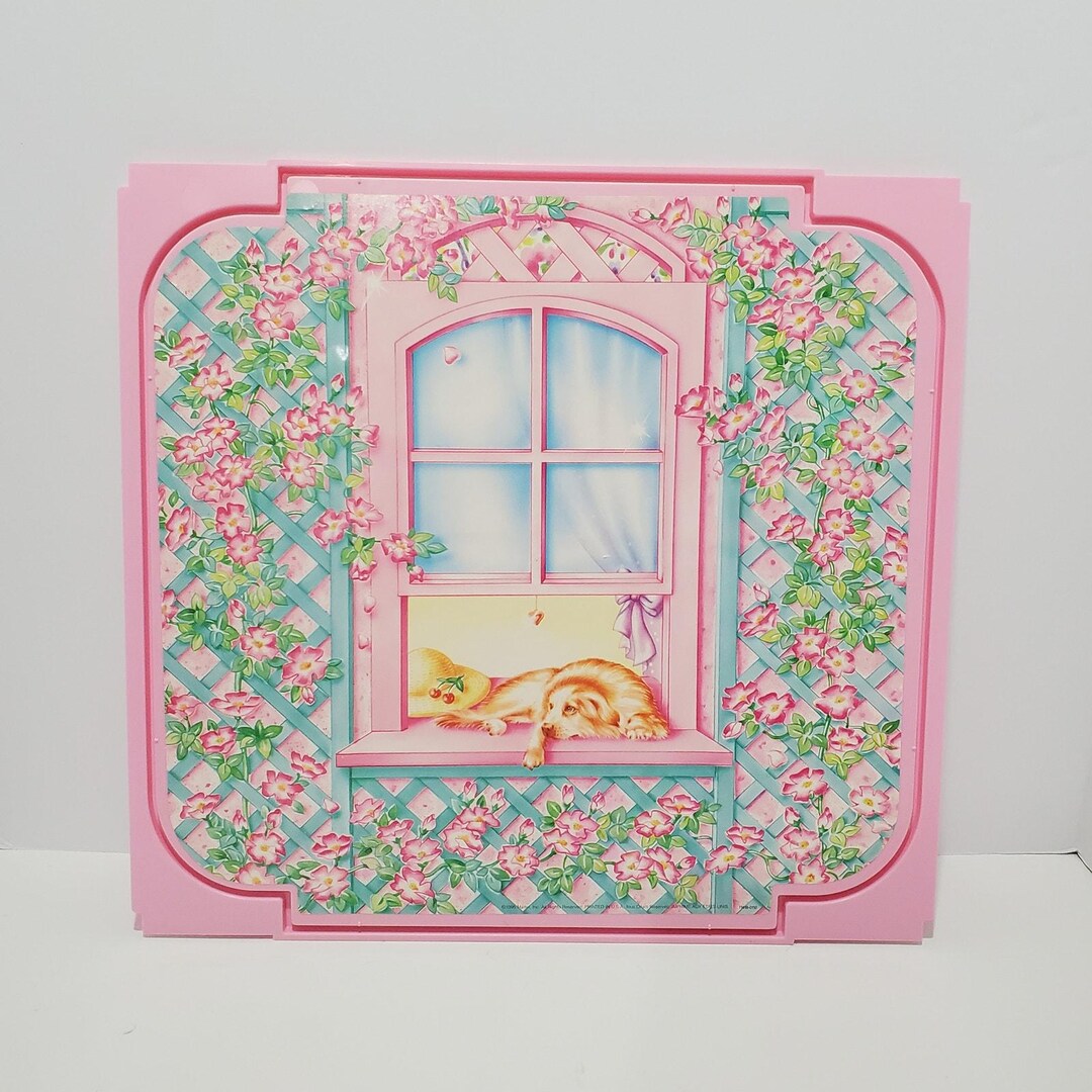Mattel 1995 Barbie Pink N Pretty Dog Window Replacement Wall Panel ...
