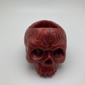 Halloween skull candle holder