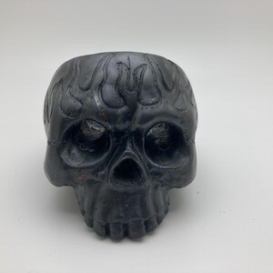 Halloween skull candle holder