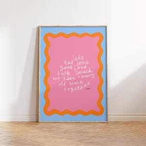 Dinner Table Print, Kitchen Gallery Wall Art, Typography Wall Art, Kitchen Poster, Colourful Wall Prints, Quote Poem Art, Trendy Home Decor