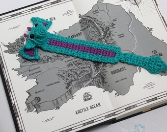Crochet Pattern: Wing Leader Dragon Bookmark (Low Sew)