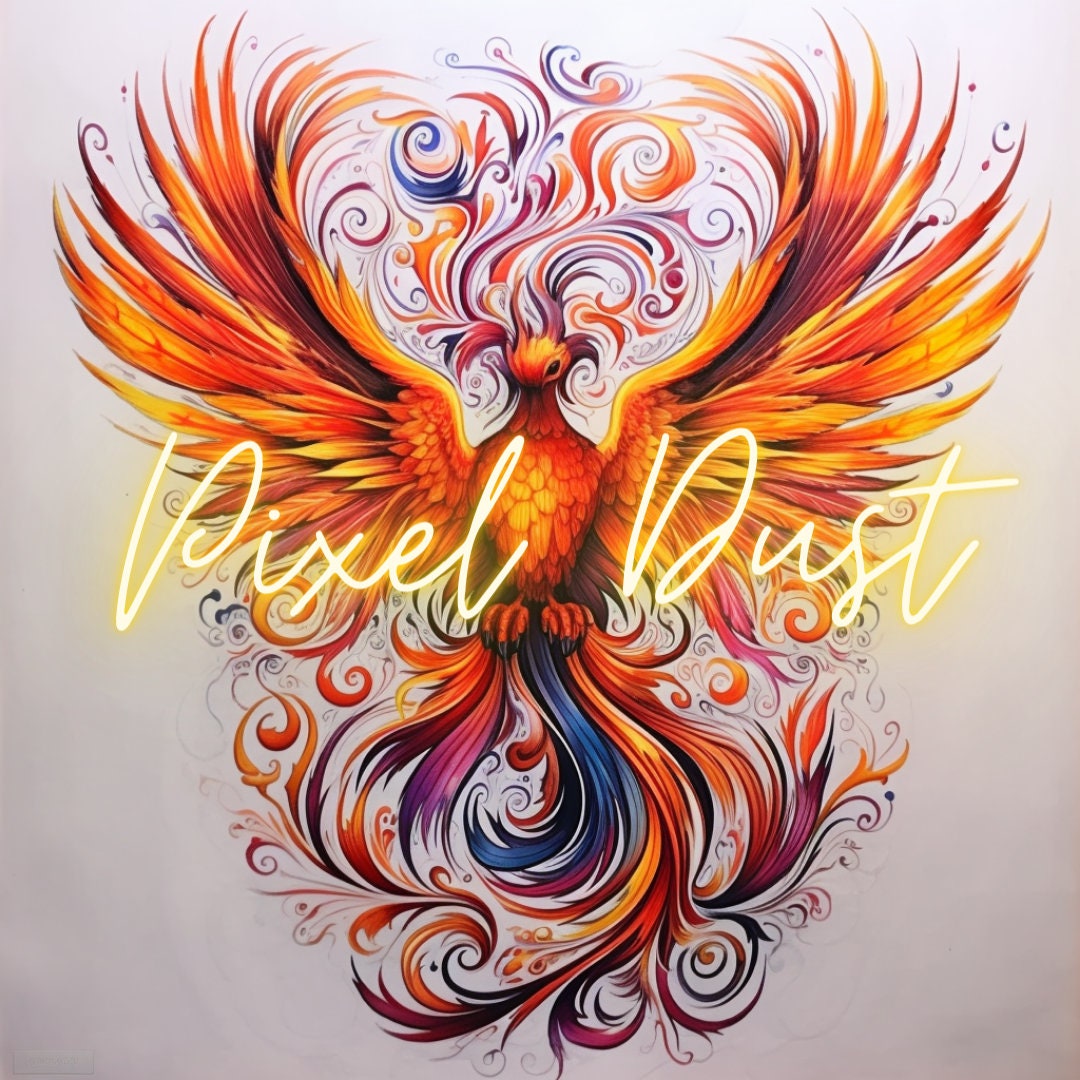 Phoenix Rising Digital Pack Set Of 4 Designs For Stunning Prints And Phoenix Rising Digital Pack Set Of 4 Designs For Stunning Prints And