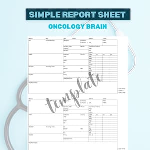 Eenvoudig oncologierapportblad