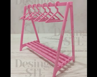 Mini coat rack for cookies or dollhouse