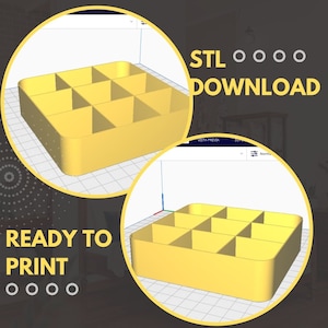 Gel food color organizer 3x3, stl file for downloading and printing