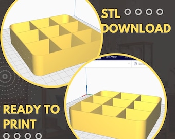 Gel food color organizer 3x3, stl file for downloading and printing