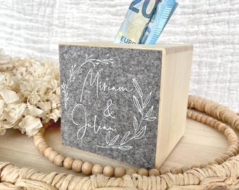 Sparbox Mit Zählwerk Für Zu Hause Spardose Aus Holz Mit Zähler – Geldtresor Für 10.000 € Challenge, Mit Stift & Aufklebern, Nachfüllbar, Als Sparziel-Tracker Für Urlaub & Co
