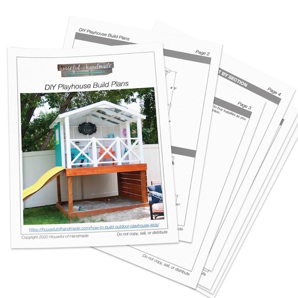 DIY Playhouse Build Plans - 7x9 foot with Sandbox and Slide