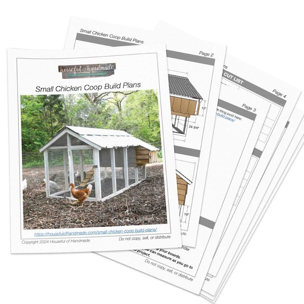 DIY Chicken Coop Build Plans - Small Chicken Coop with Run PDF Woodworking Plans