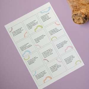 Vragen voor koppels om printbare kaarten opnieuw te verbinden voor diepgaande gesprekken, emotionele intimiteit, aanleiding tot hot-seat-vragenkaarten