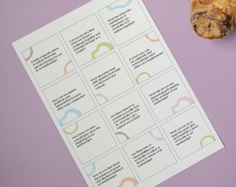 Questions for Couples to reconnect printable cards for deep conversations starters emotional intimacy prompts hot seat questions cards