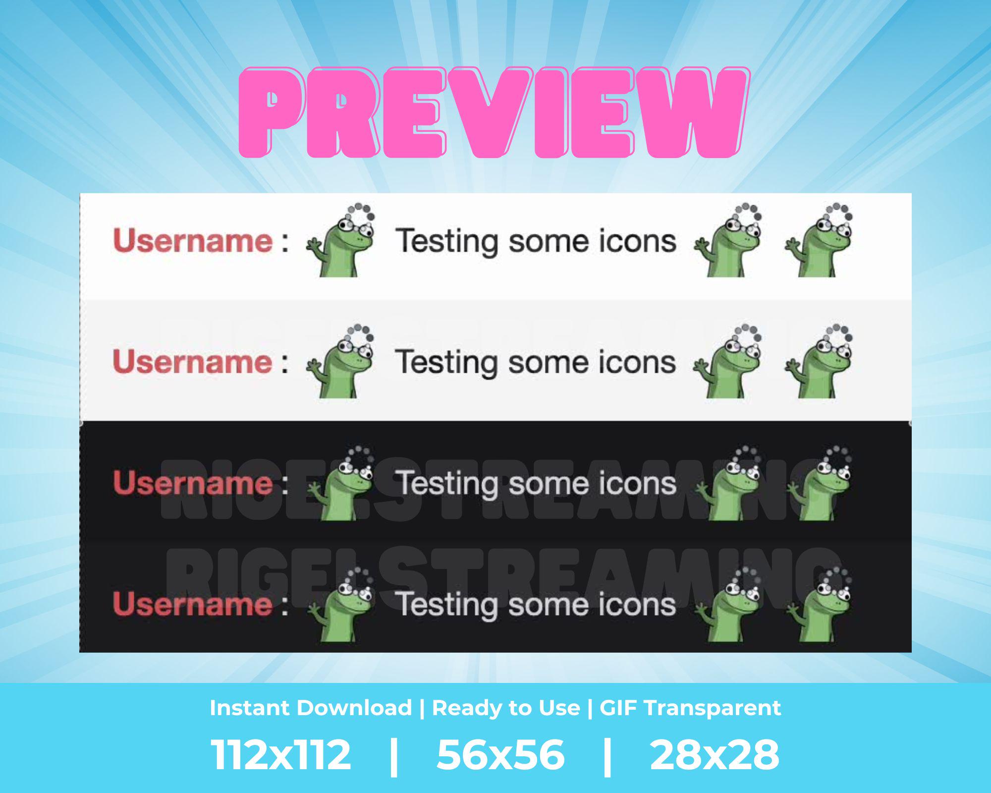 Funny Lizard Loading Animated Emotes for Twitch, Youtube, Kick, Discord ...