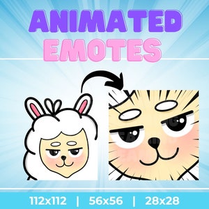 Animated Llama Smirk Emote: Funny Alpaca GIF for Twitch/Kick/Discord (Instant Download)