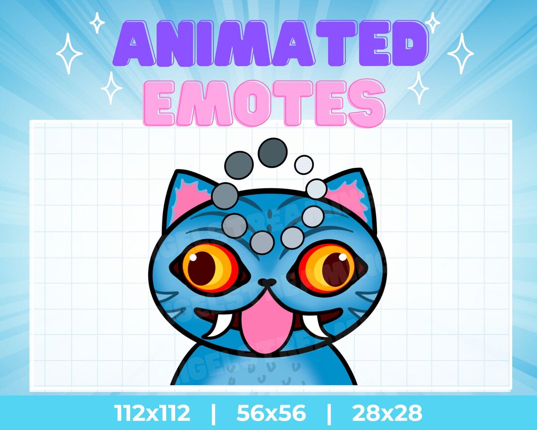 Derpy Tiger Animated Emotes for Twitch, Youtube, Discord (digital ...