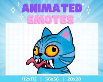 Derpy Tiger Tongue Animated Emote: Funny Lick for Twitch, Discord, Kick, etc (Digital Download)