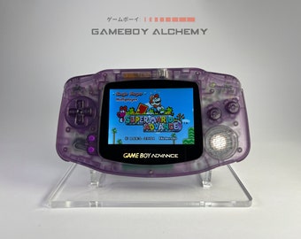 Gameboy Advance Modded Nintendo GBA Backlit IPS V5 Screen (Clear Purple)