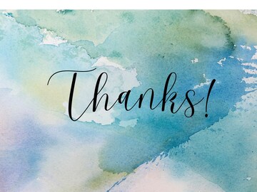 Printable 5" x7" Congratulations card, bright watercolors