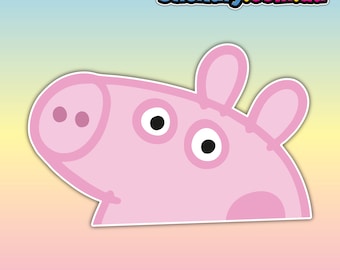Peppa Pig Sticker - Waterproof Vinyl Sticker | Aussie Funny Meme Bogan Australia 4x4 4WD Boat Car Window Bumper Decal