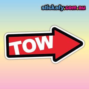 Tow Point Sticker - Waterproof Vinyl Sticker | Aussie Funny Meme Bogan Australia 4x4 4WD Boat Car Window Bumper Decal