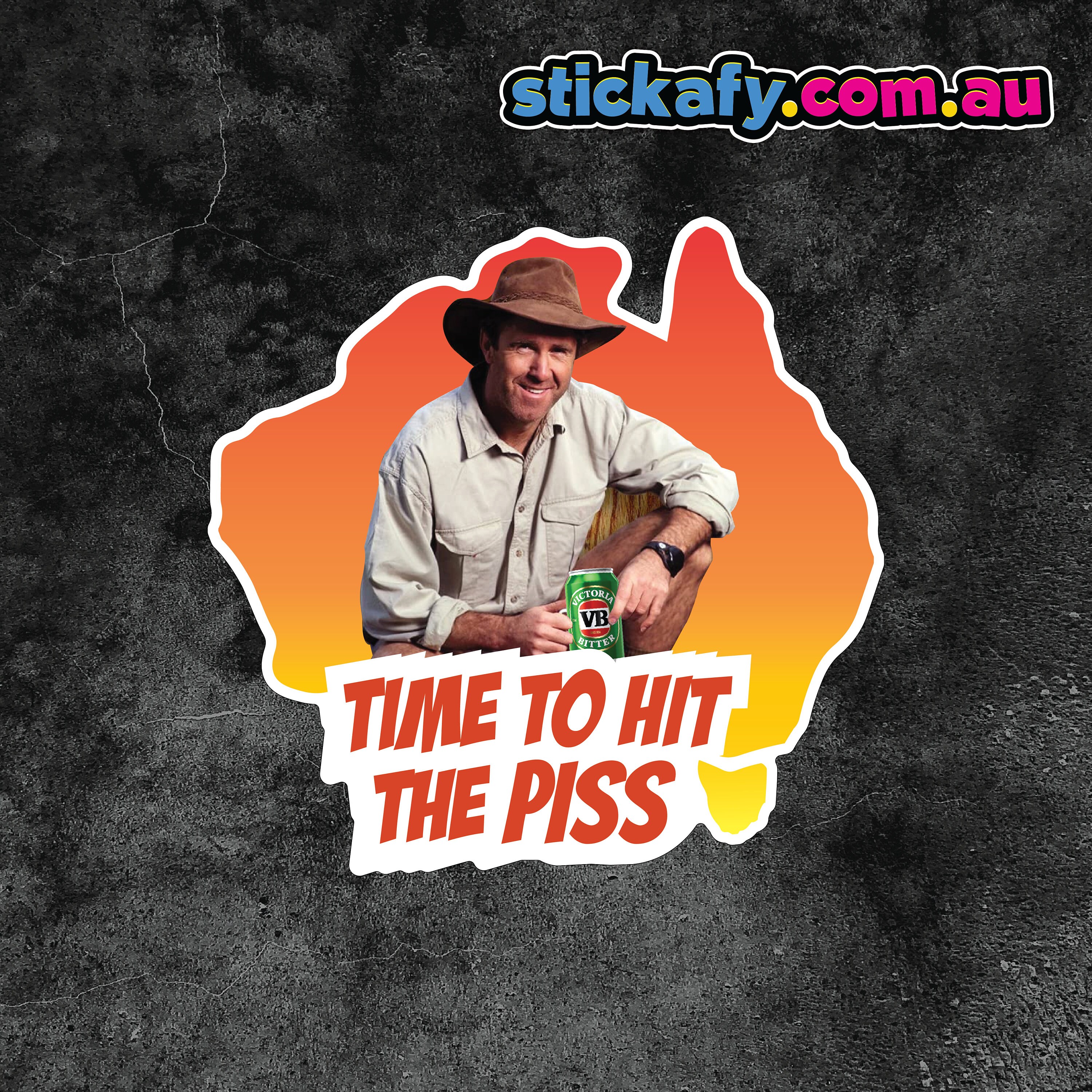 Roush Decal “Time To Hit The Piss” Sticker - Russell Coight Outback 4x4 ...