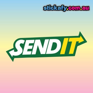 Subway Sendit Sticker - Waterproof Vinyl Sticker | Aussie Funny Meme Bogan Australia 4x4 4WD Boat Car Window Bumper Decal