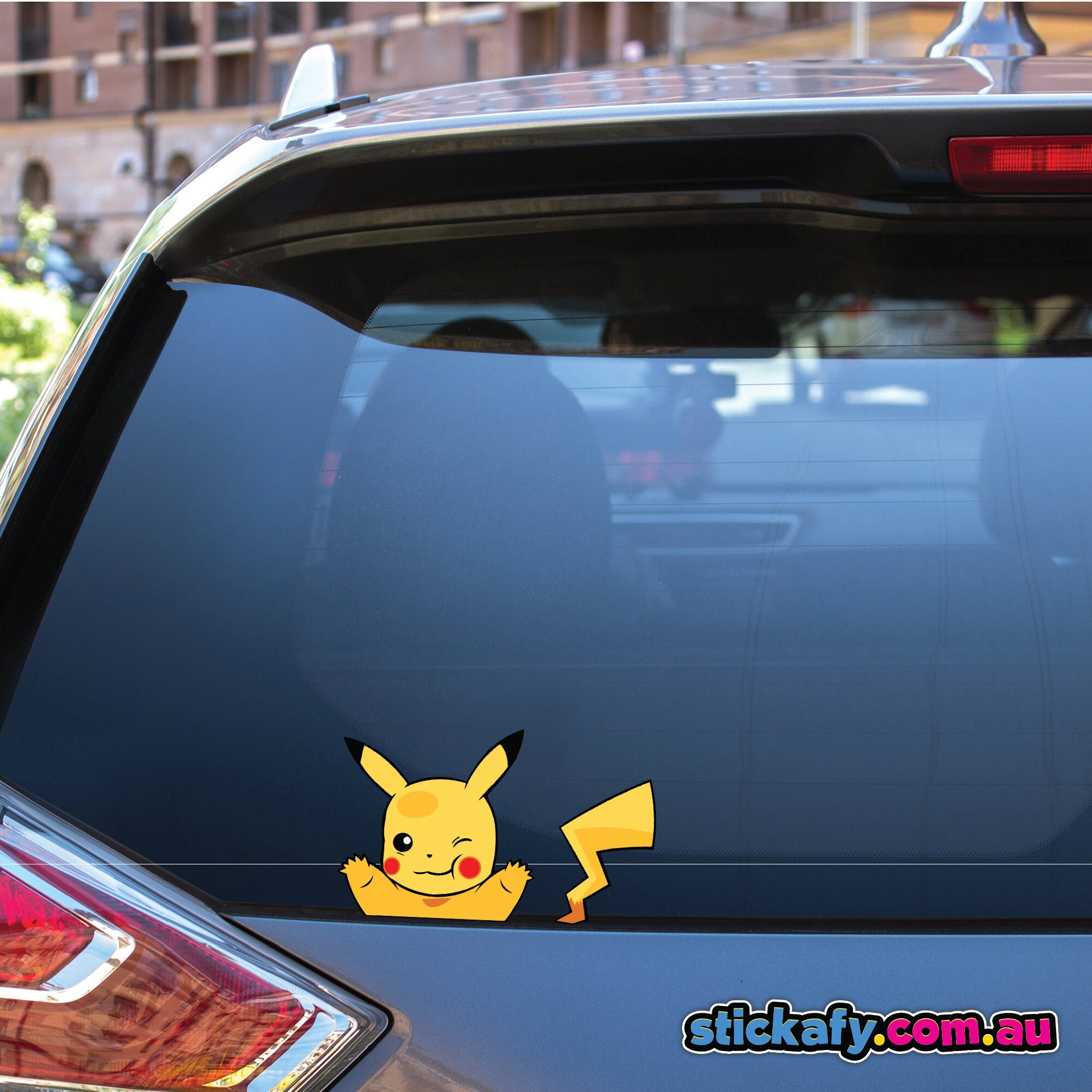 thumbnail image 2 of Pikachu Squished Sticker - Funny Vinyl Decal For Laptop, Car, Window, JDM 2 of 5